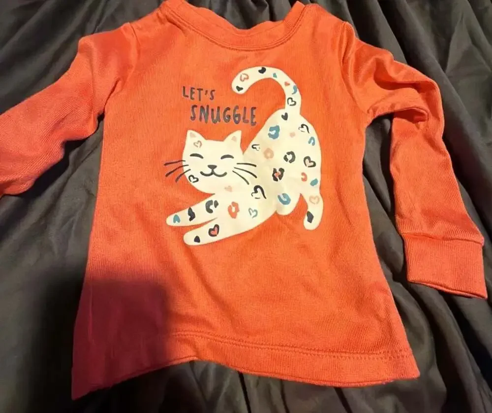Toddler Girls Holiday Editions 24M Coral Tulle Dress + Wonder Nation Cat 2T